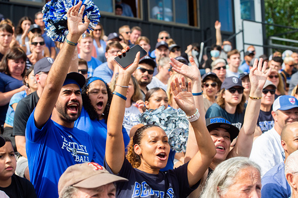 The stands were packed as Falcon football bested Stonehill by a score of 24-14.