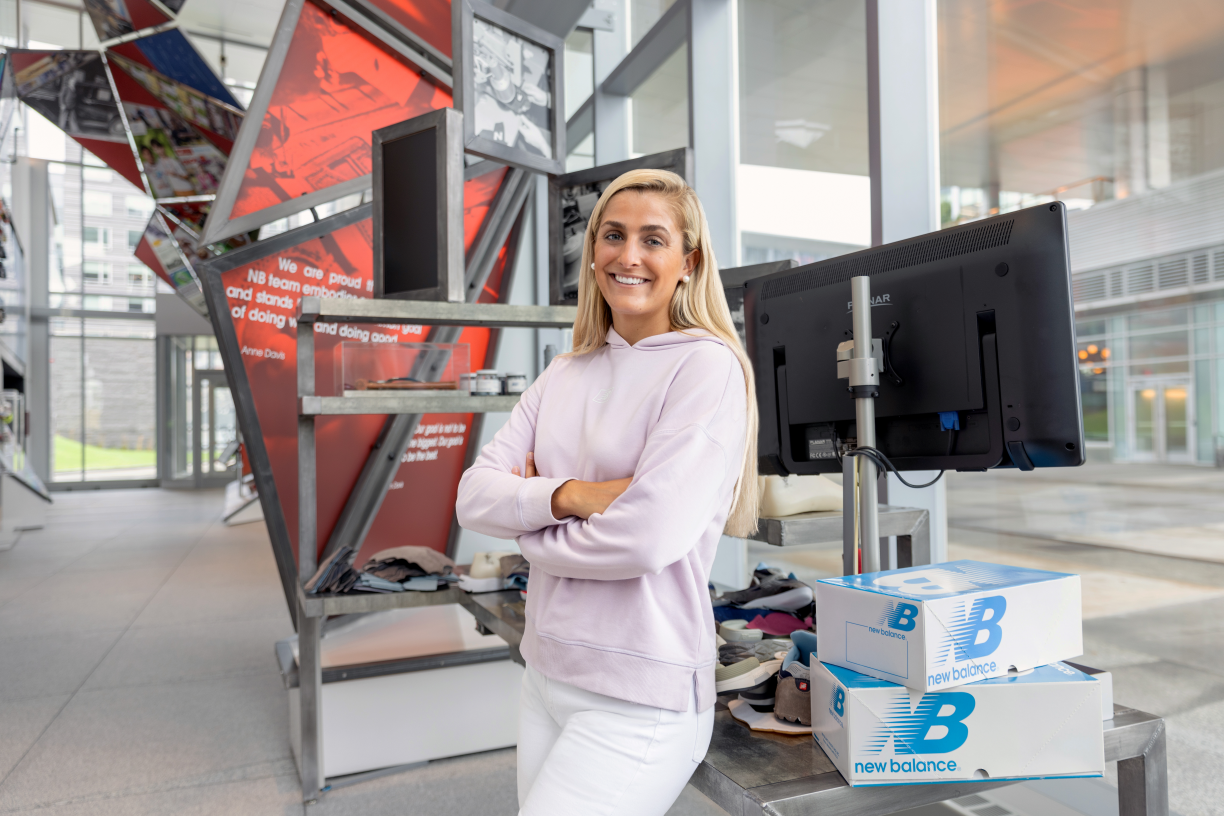 Chase Davies at New Balance Athletics headquarters in Boston