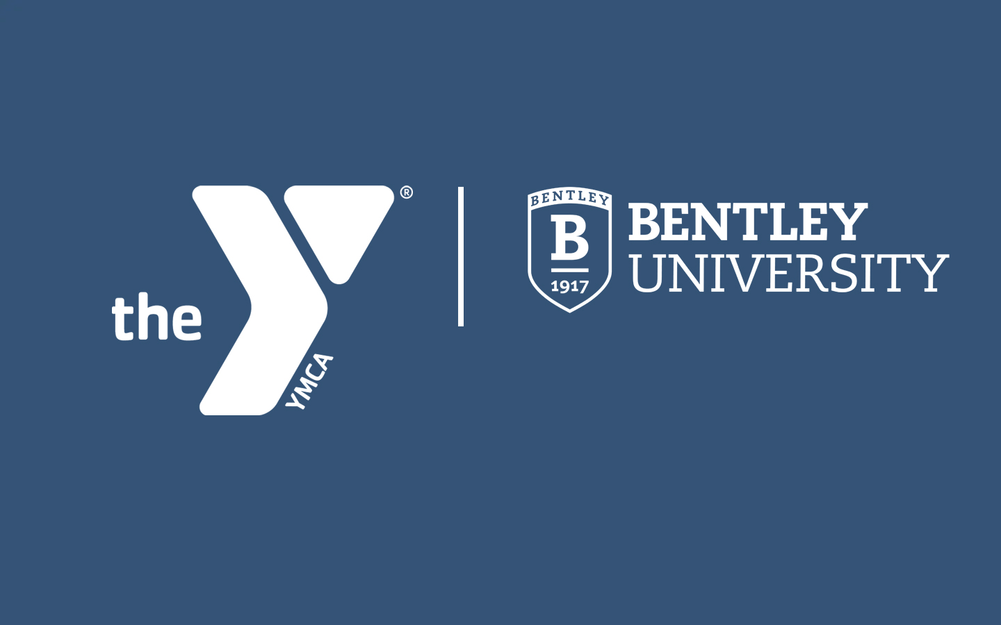 Image with logos from Bentley UNiversity and the Greater Boston YMCA