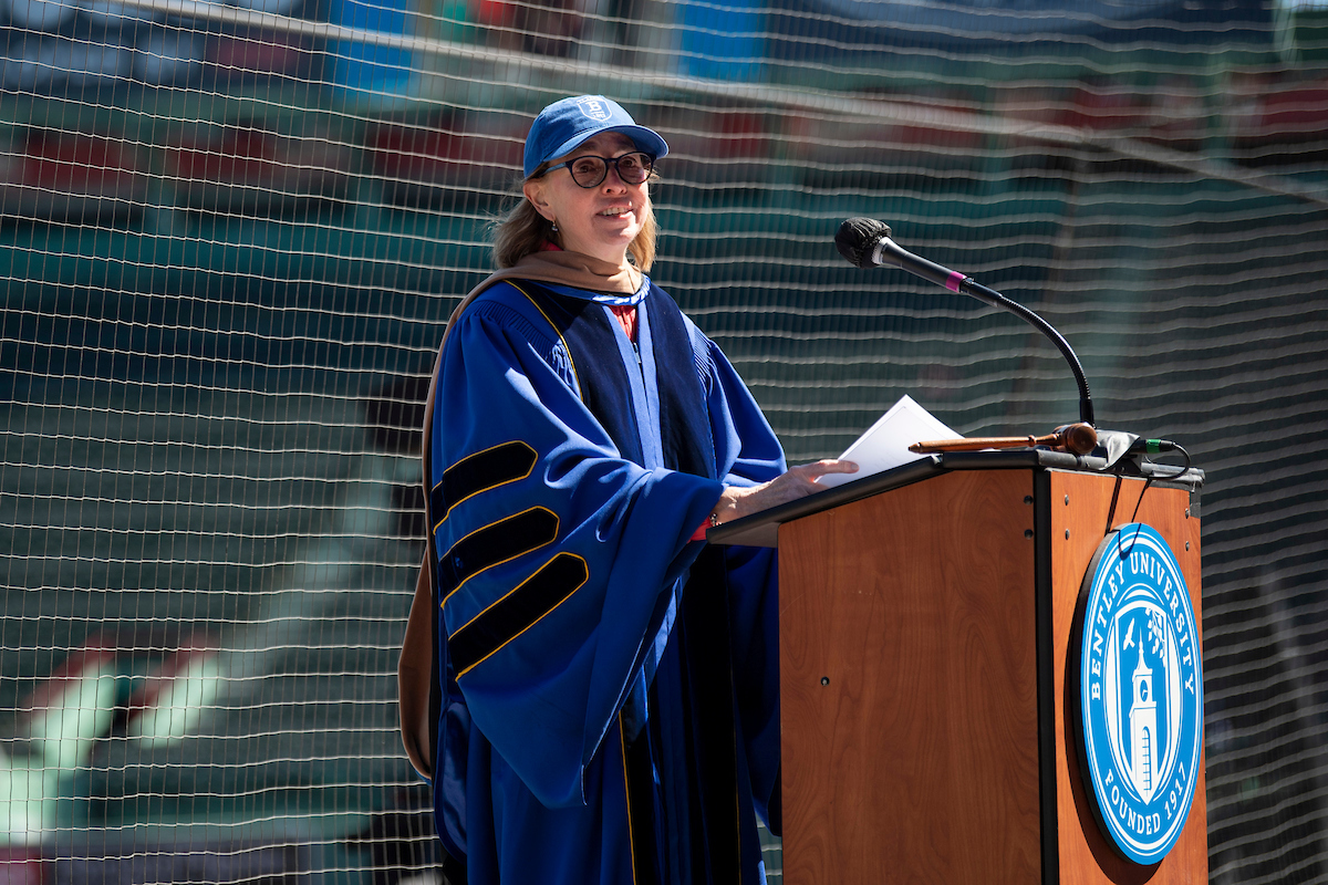 Gloria Larson image at podium