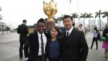 Three bentley students in Hong Kong