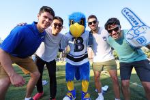 Flex and student fans at football game