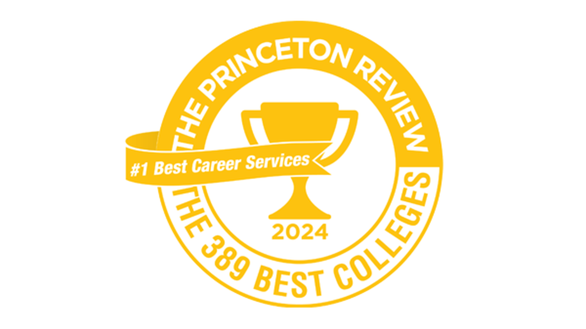 princeton review rankings badge number one career services