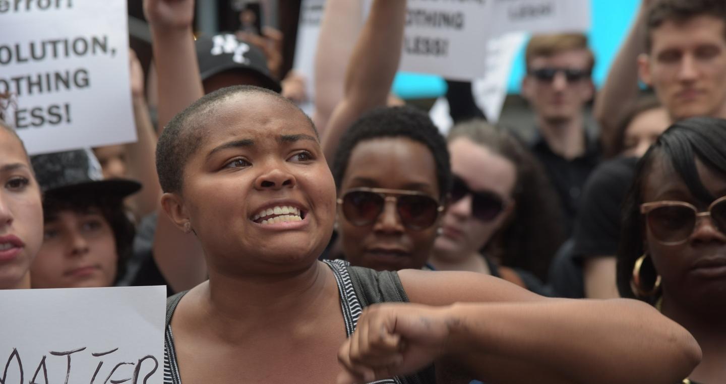 Women at rally