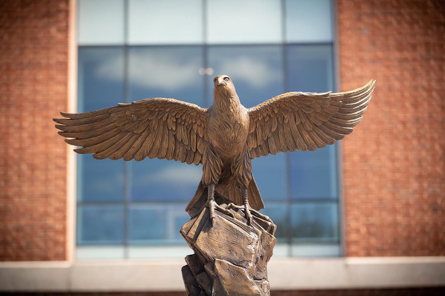 Falcon statue