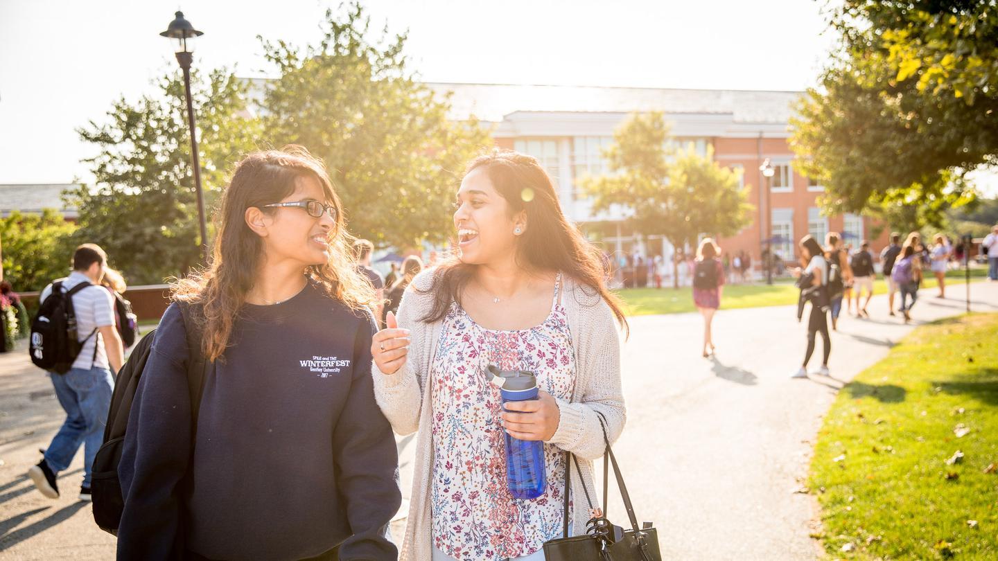 Bentley Students on campus