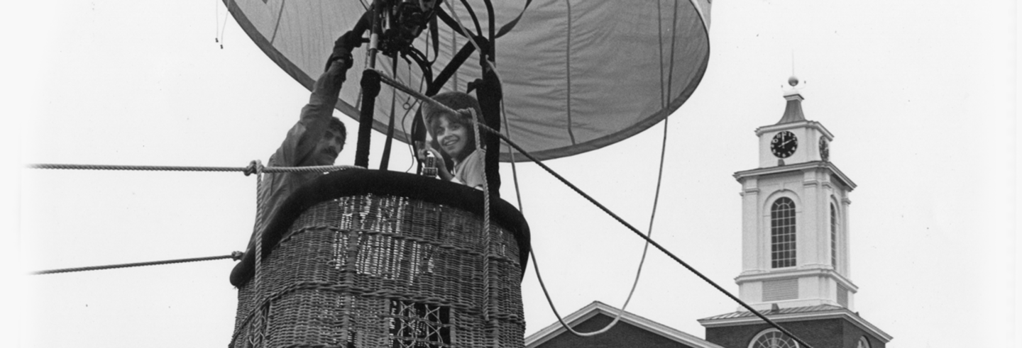 Archive image: hot air balloon above Bentley