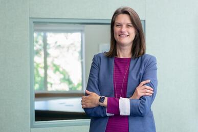 Photo of Janelle Estes in her office.