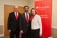 Michael Page and Gloria Larson with Santander CEO