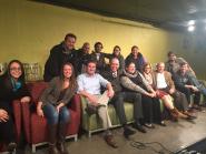 Students sitting together on couches