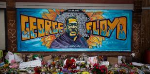 Mural where George Floyd died