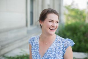 Portrait of Jessica Frey laughing